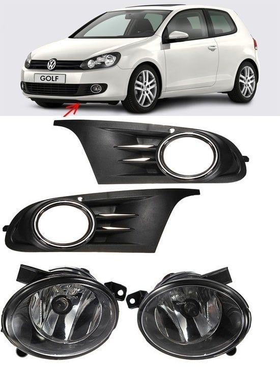 Vw golf 6 sis lambası sis farı çerçeveli oem 2009 / 2013