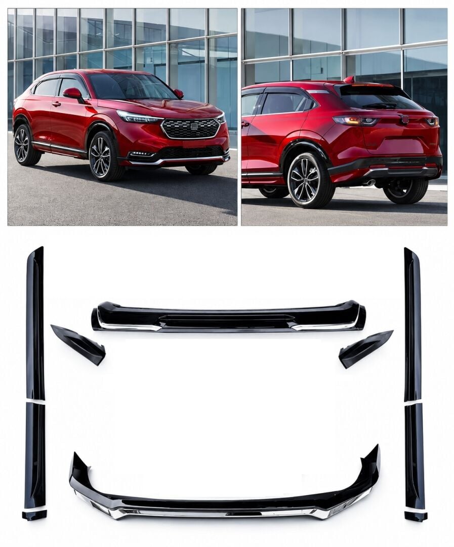 Honda hrv aero body kit tampon ekleri pianoblack 2021+