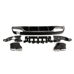 Mercedes w213 e63 arka tampon difüzör ve egzoz ucu seti amg 2016 / 2019