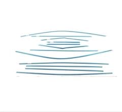 Peugeot 2008 cam çerçevesi kenar çıtası krom tamtur 2020+ 12 parça