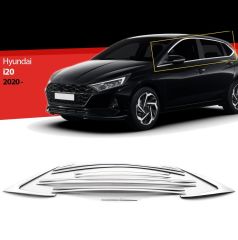 Hyundai i20 cam çerçevesi kenar çıtası krom tamtur 2019+ 14 parça