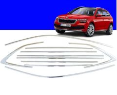 Skoda kamiq cam çerçevesi kenar çıtası krom tamtur 2019+ 10 parça