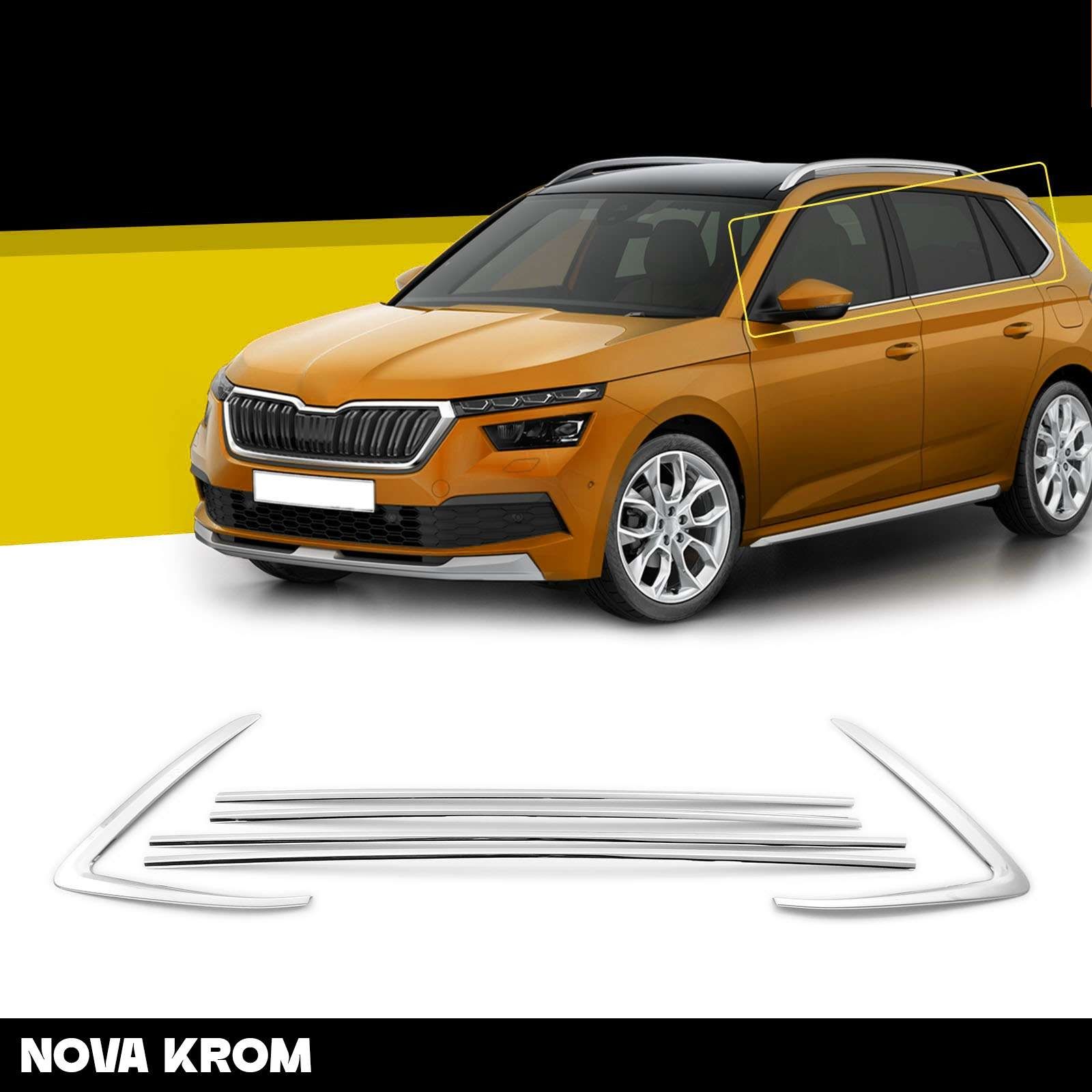 Skoda kamiq cam çerçevesi kenar çıtası krom tamtur 2021+ 12 parça