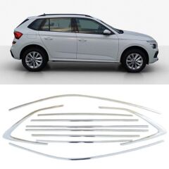 Skoda kamiq cam çerçevesi kenar çıtası krom tamtur 2019+ 10 parça