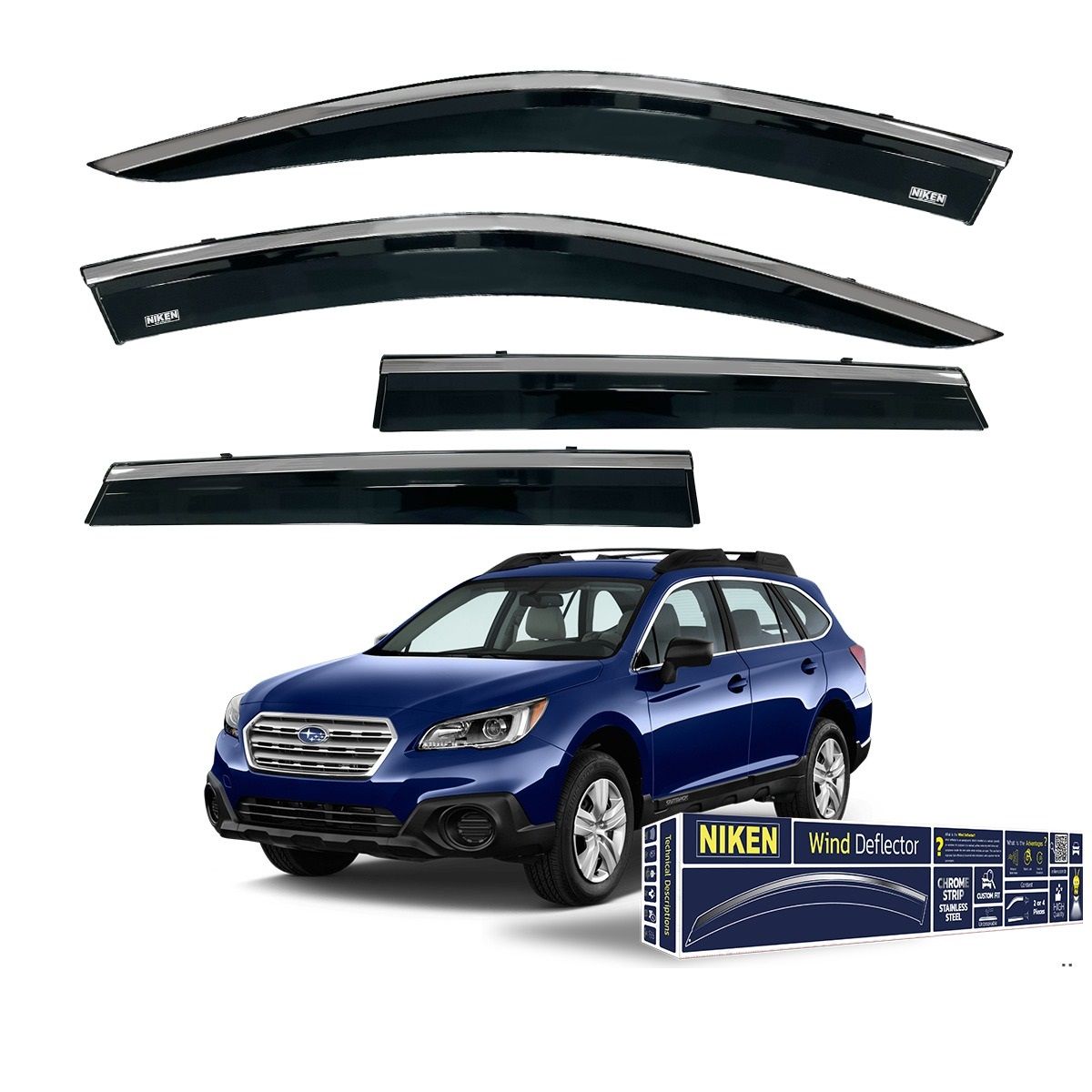 Subaru outback cam rüzgarlığı kromlu niken 2015+