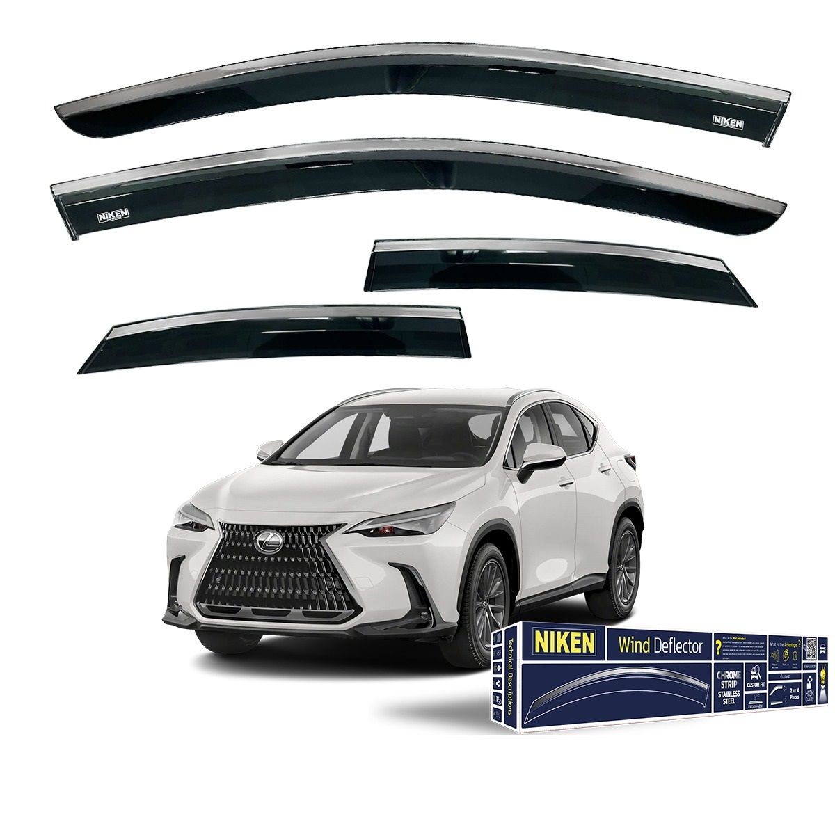 Toyota lexus nx cam rüzgarlığı kromlu niken 2022+
