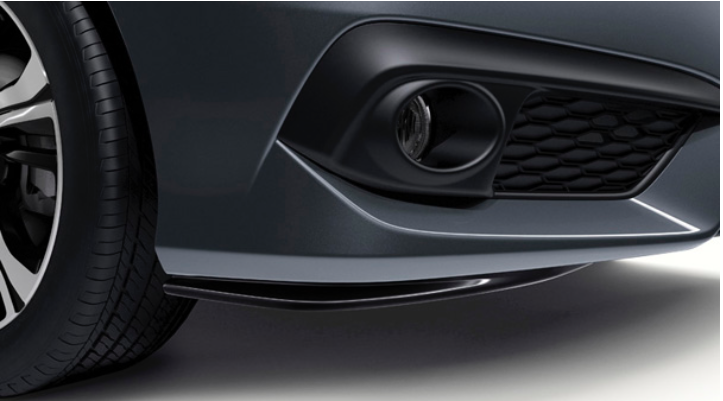 Honda civic fc5 uyumlu tampon altı flap ön siyah 2016+