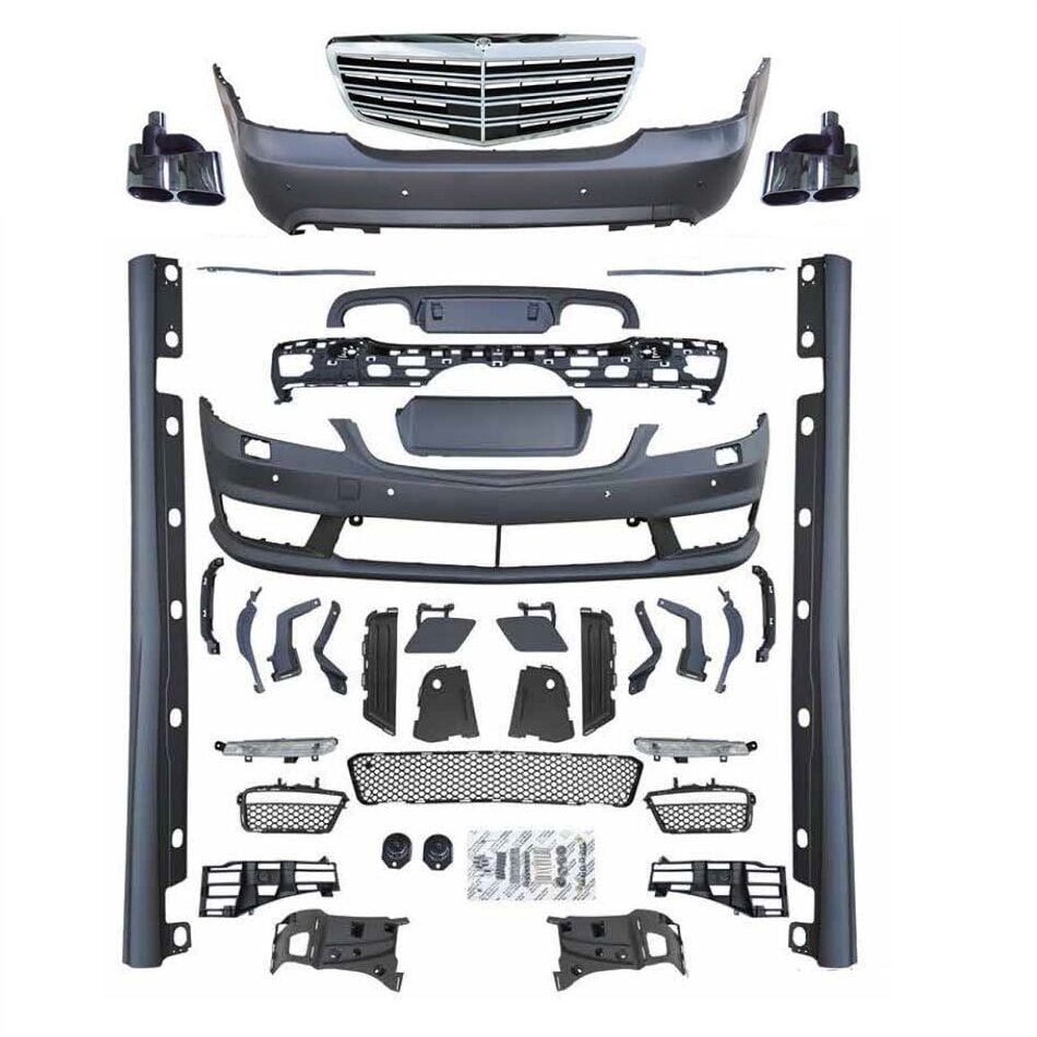 Mercedes w221 s63 s65 panjurlu body kit tampon seti