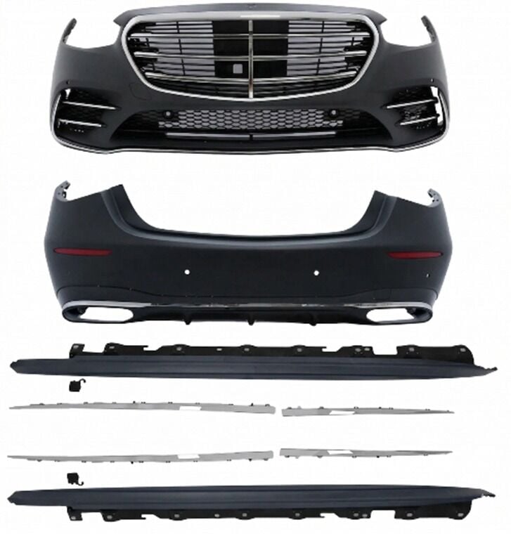 Mercedes w223 s450 body kit tampon seti silver