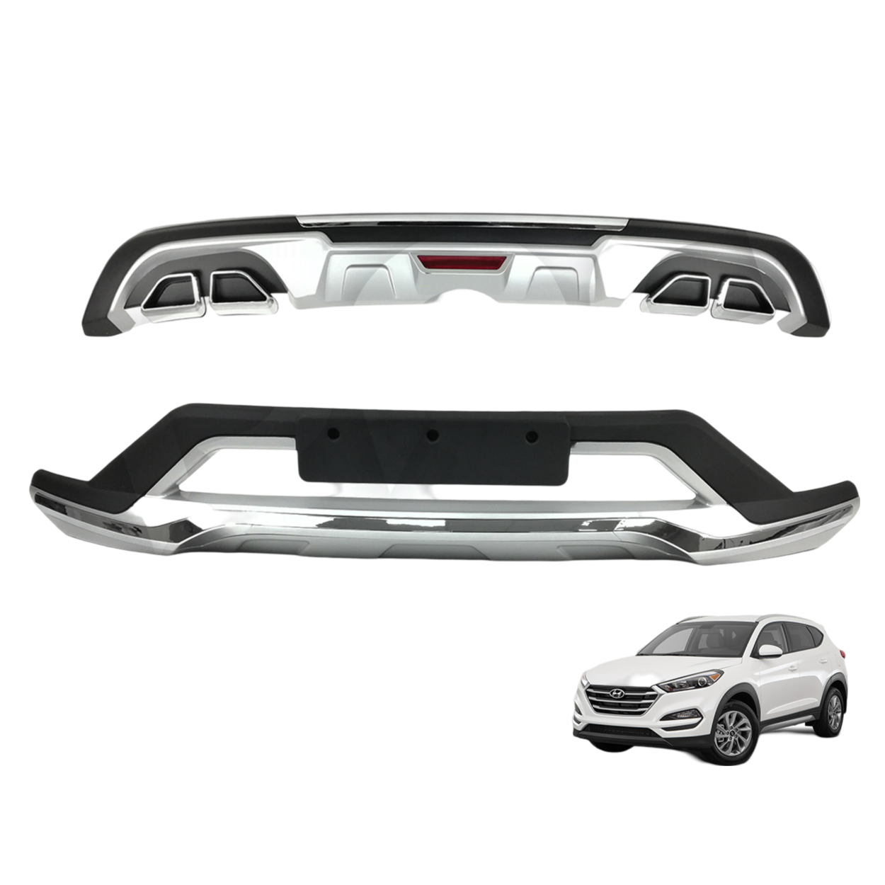 Hyundai tucson ön arka tampon koruması difüzör 2018 2019 2020 1.6 (Kalın Tip)