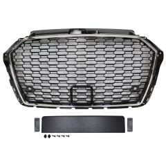 Audi a3 rs3 ön panjur ızgara krom siyah .2016+