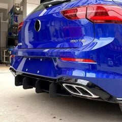 Vw golf 8 rline arka tampon difüzör eki plastik ithal