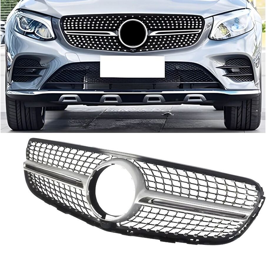 Mercedes w253 glc diamond ön panjur ızgara gri çıta 2016 / 2019