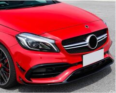 Mercedes w176 ön tampon altı lip splitter ve ön kaş facelift için 2016+