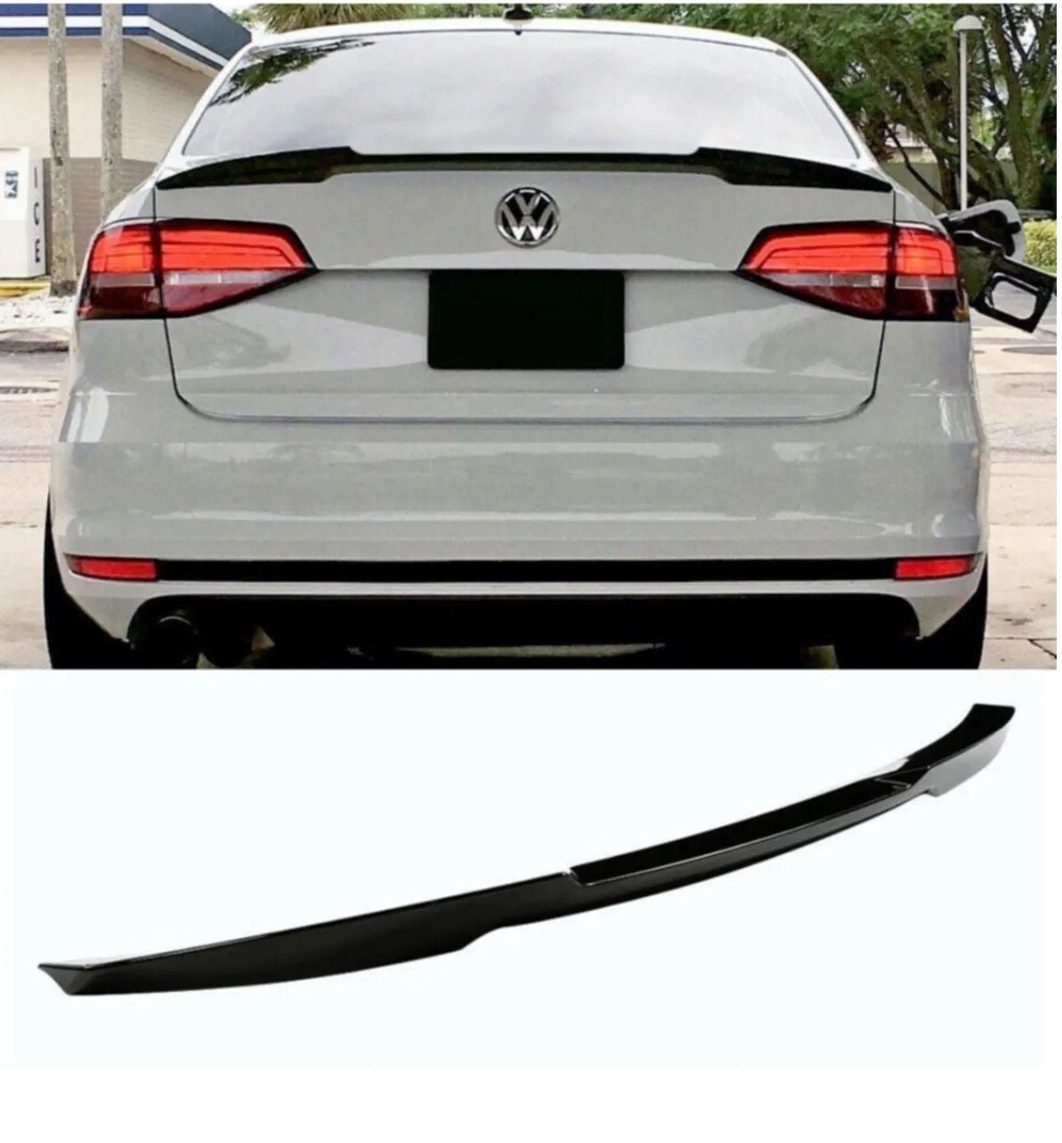 Vw jetta bagaj üstü spoiler pianoblack boyalı yarasa 2011 / 2017