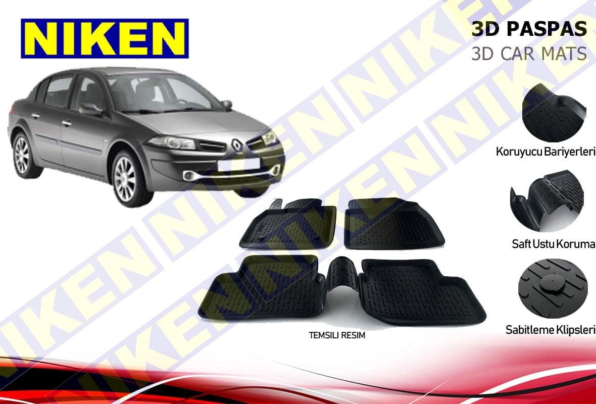 Renault megane 2 3d havuzlu paspas 2003 / 2009 niken