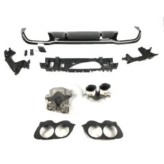 Mercedes w213 e53 arka difüzör ve krom egsoz seti facelift