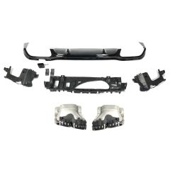 Mercedes w213 e63 arka difüzör ve siyah egzoz seti facelift