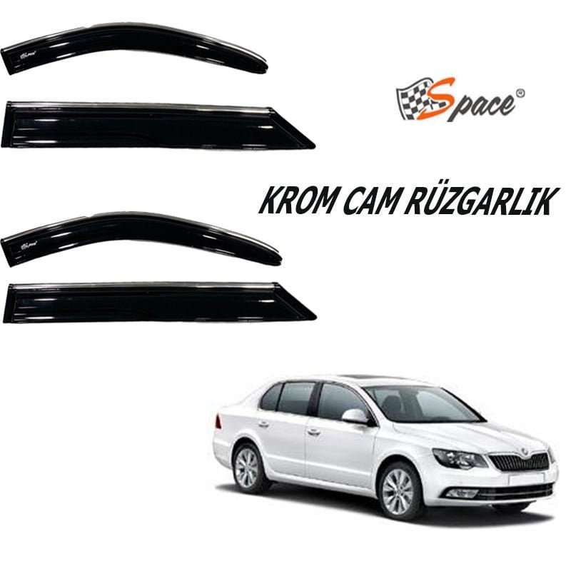 Skoda superb krom cam rüzgarlığı  2013-2015/ CARU420