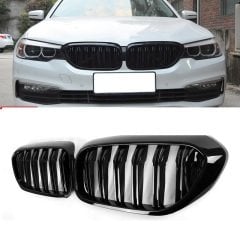 Bmw g30 m5 ön böbrek panjur piano black çift tırnak 2017 / 2020