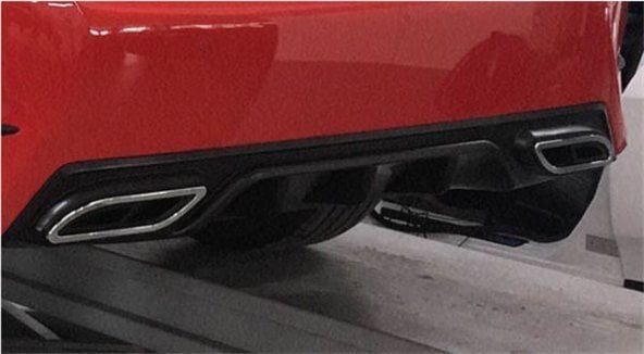 Honda civic fc5 uyumlu  arka tampon difüzörü çift çıkış pianoblack