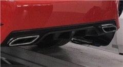 Honda civic fc5 uyumlu  arka tampon difüzörü çift çıkış pianoblack