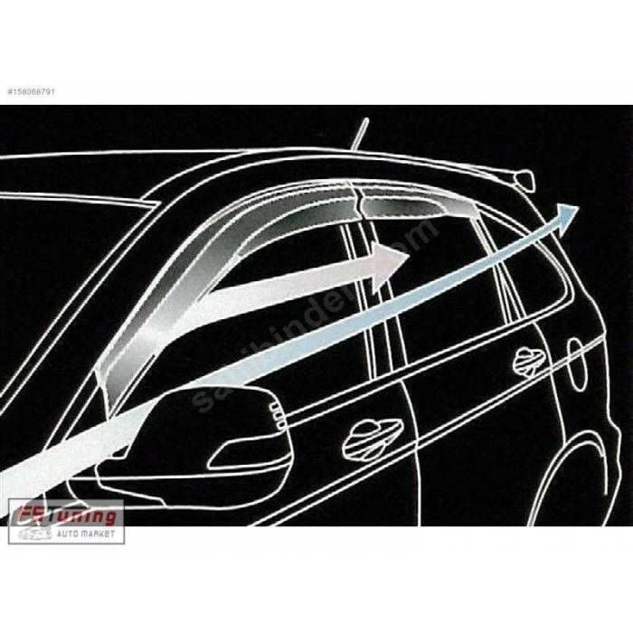 Honda crv uyumlu  cam rüzgarlığı mugen 4.lü 2013 / 2018