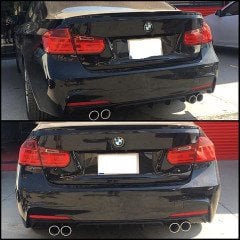 Bmw F30 ön tampon lip ve arka difüzör set piano black m-performance