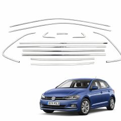 Vw polo aw cam çerçevesi kenar çıtası krom tamtur 2018+ 12 parça