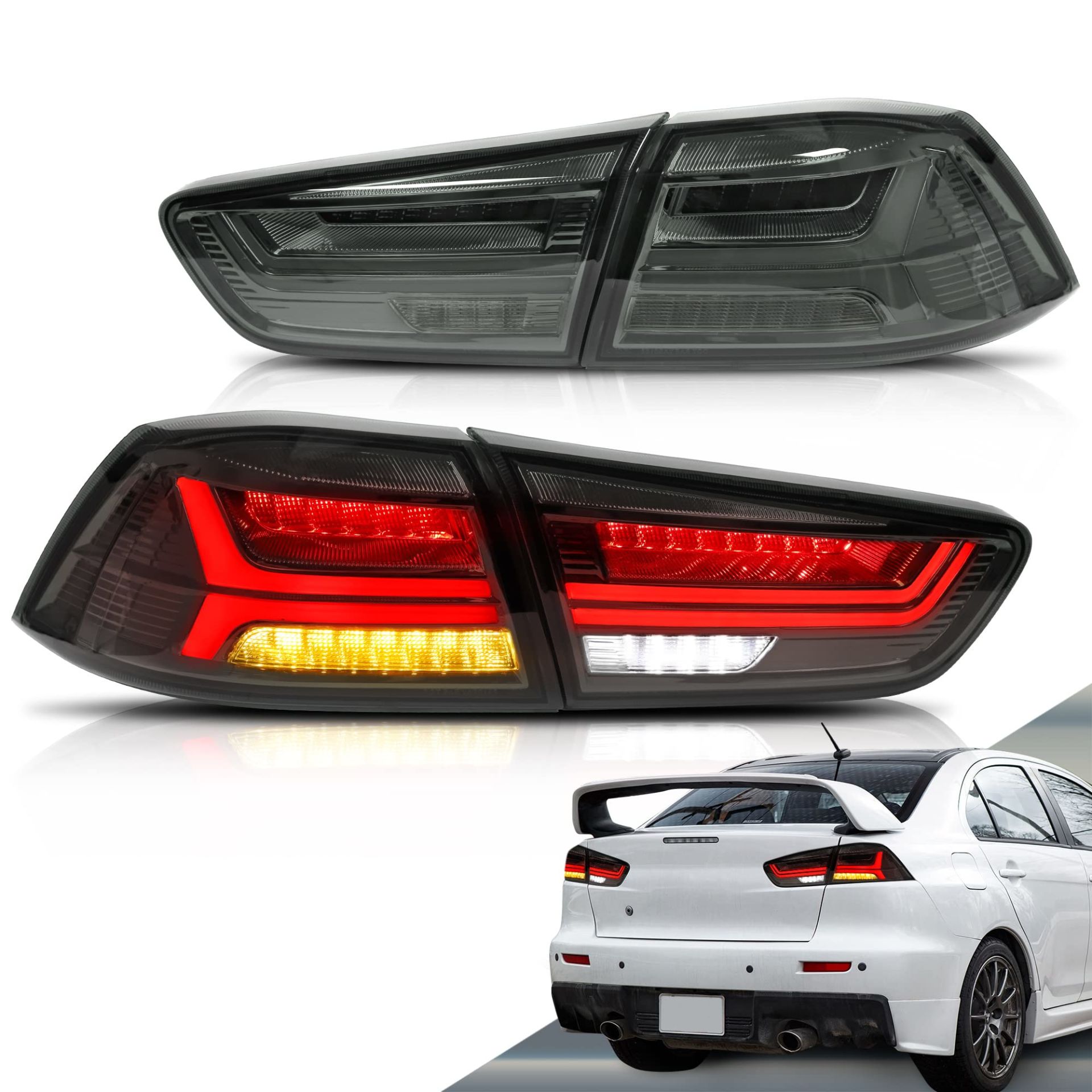Mitsubishi lancer arka stop lambası ledli smoke 2008+