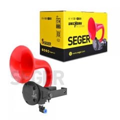 Seger 80jh tek boynuz havalı korna 24volt unichorn kırmızı