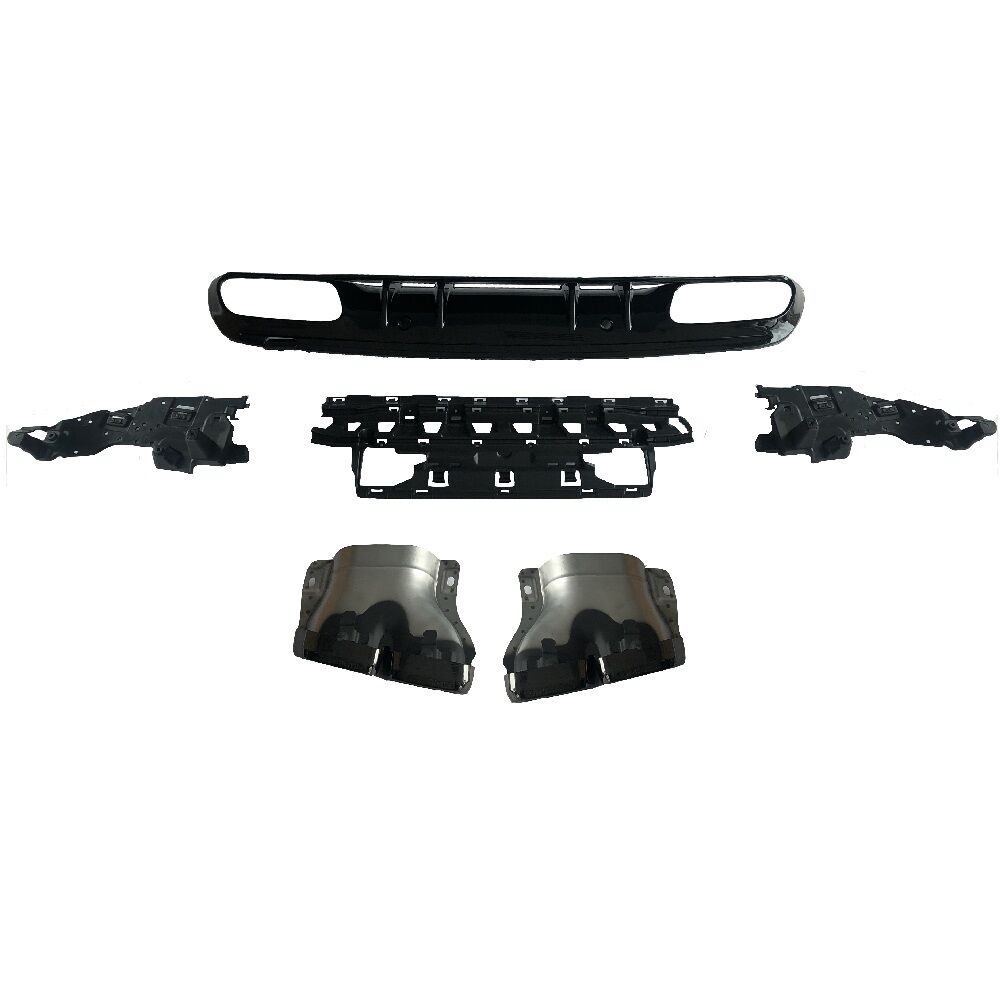 Mercedes w205 c63 arka tampon difüzörü siyah 2019+