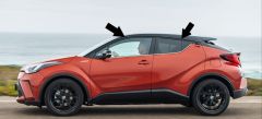 Toyota chr cam çerçevesi kenar alt çıtası krom