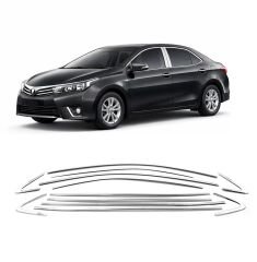 Toyota corolla cam çerçevesi kenar çıtası krom tamtur 2013 / 2019 14 parça