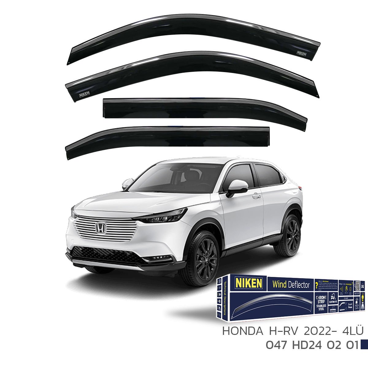 Honda hrv cam rüzgarlığı kromlu niken 2021+