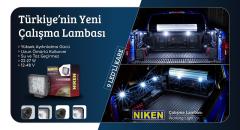 Çalışma lambası ledli kare 22-27w 16 ledli niken
