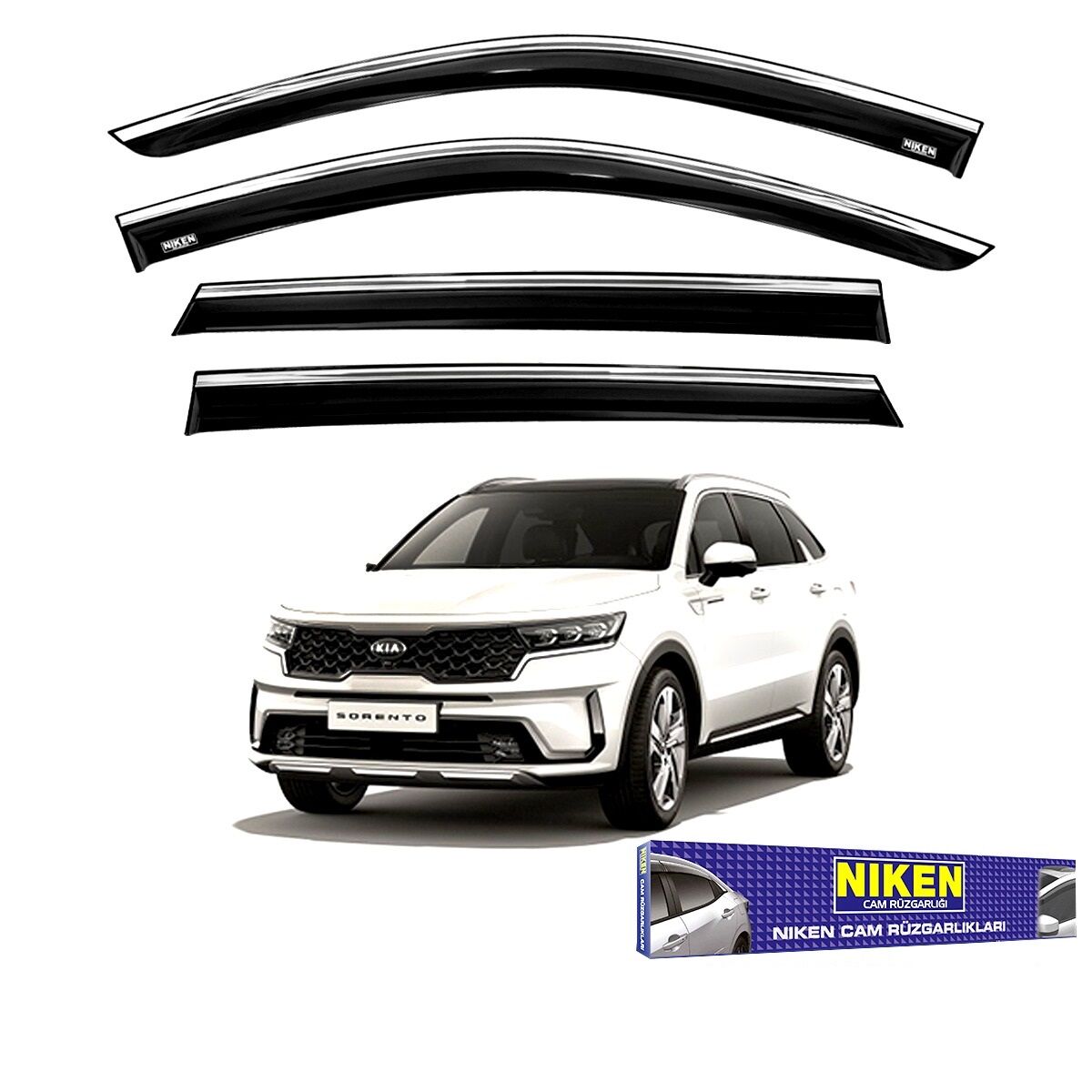Kia sorento cam rüzgarlığı kromlu niken 2019+