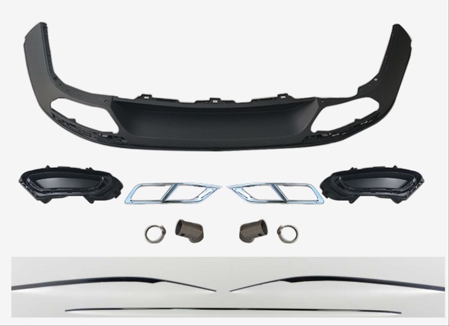 Vw passat b8 arka tampon difüzörü b8,5 görünüm 2015 / 2019