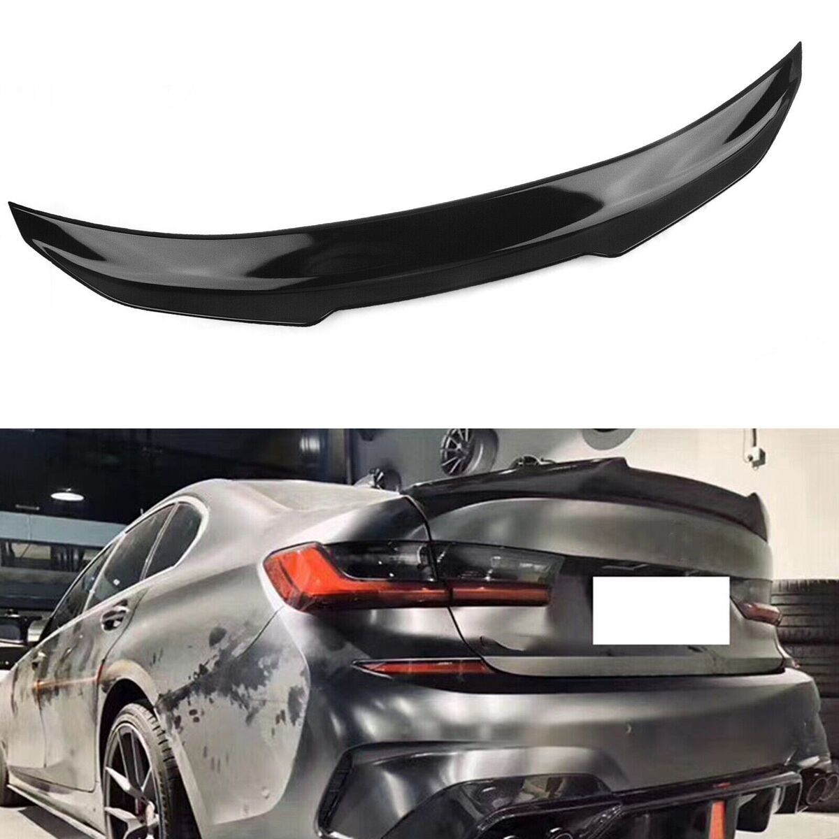 Bmw g20 psm bagaj üstü spoiler siyah boyalı plastik 2019+