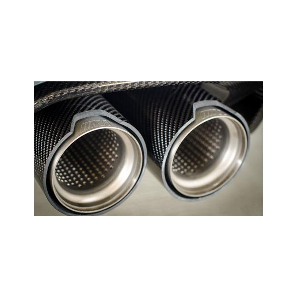 M LOGOLU ÇİFTLİ PARLAK KARBON DÜZ UÇLU EGSOZ UCU 63*89