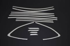 Hyundai tucson cam çerçevesi kenar çıtası krom tamtur 2015+ 14 parça