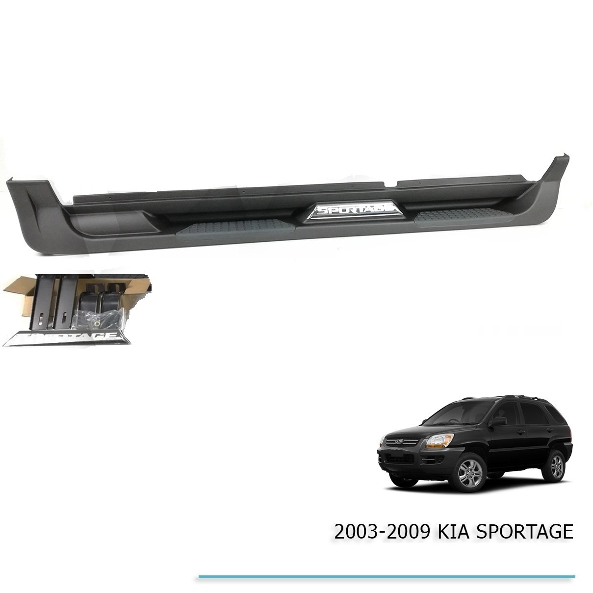 Kia sportage yan basamak marşbiyel koruma füme 2003 / 2009