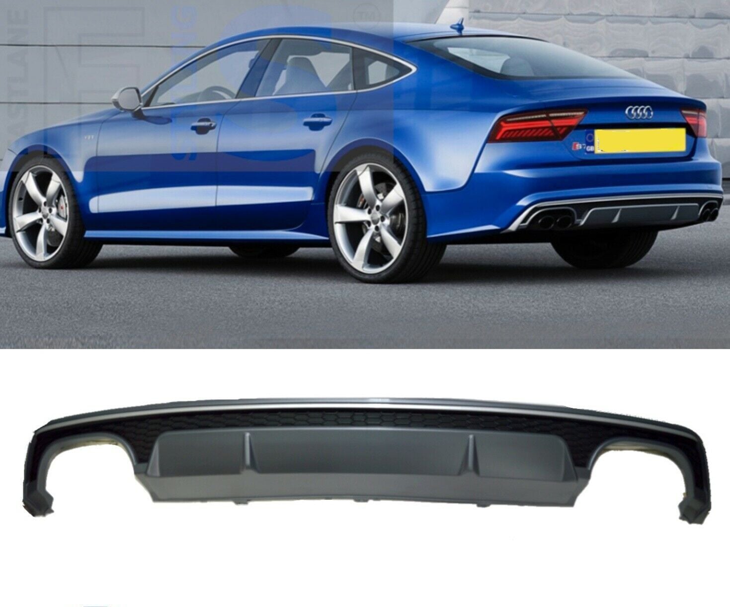 Audi a7 s7 arka tampon difüzörü standart tampon uyumlu 2015 / 2018