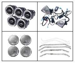 Mercedes w205 iç ambiyans paketi led full set 64 renk 2013 / 2020
