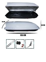 Araç üstü kapalı yük tatil tabut bagajı 370lt siyah urban AUTOGP