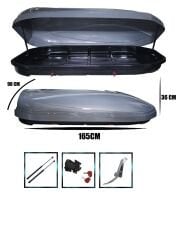 Araç üstü kapalı yük tatil tabut bagajı 450lt beyaz aero AUTOGP