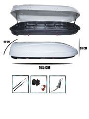 Araç üstü kapalı yük tatil tabut bagajı 450lt gri aero AUTOGP