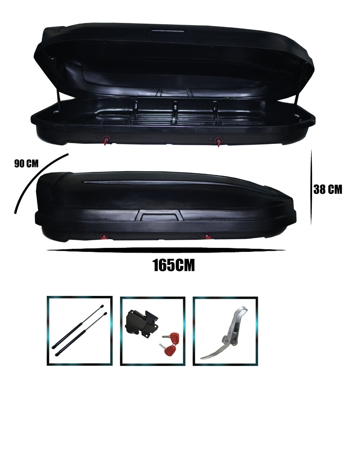 Araç üstü kapalı yük tatil tabut bagajı 500lt beyaz luxury AUTOGP