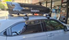 Araç üstü kapalı yük tatil tabut bagajı 500lt beyaz luxury AUTOGP