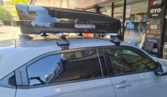 Araç üstü kapalı yük tatil tabut bagajı 500lt siyah luxury AUTOGP